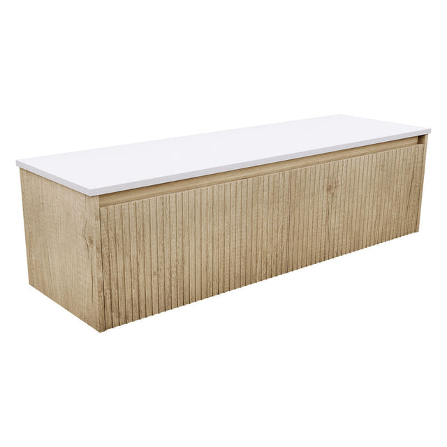 Fienza 150RS-C 1500 Alina Fluted Scandi Oak Wall-Hung Cabinet Cabinet Only - Cabinet Only