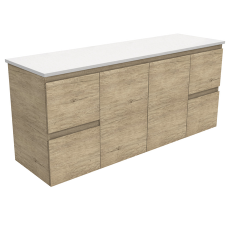 Fienza 150S 1500mm Edge Wall Hung Cabinet Scandi Oak Cabinet Only - Cabinet Only