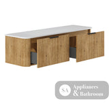 Fienza 150US-C Minka Curved Scandi Oak 1500 Wall Hung Cabinet - Vanity Units