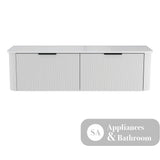 Fienza 150UW-C Minka Curved Satin White 1500 Wall Hung Cabinet - Vanity Units