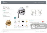 Fienza 202101-LF Eleanor Wall Mixer Chrome - Wall Mixer