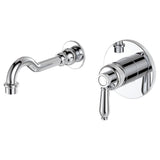 Fienza Eleanor Wall Basin/Bath Mixer Set Chrome / Ceramic 202106 202106Cc Bathroom Mixers
