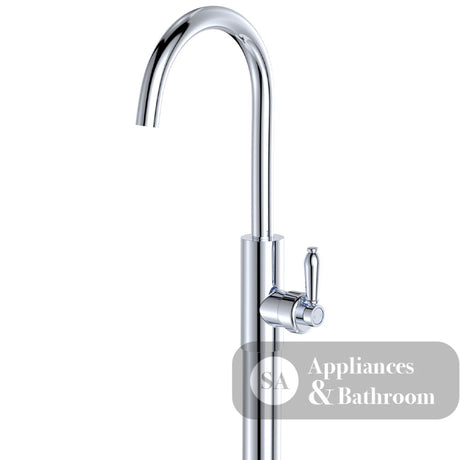Fienza 202112CC-LF Eleanor Floor Mounted Basin/Bath Mixer Chrome Handle Lead Free Chrome - Bath Fillers