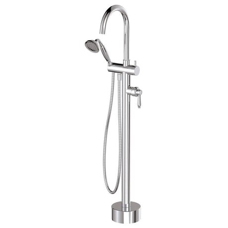 Fienza 202113CC Eleanor Floor Mixer & Shower Chrome with Chrome Handle - Bath Fillers