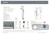 Fienza 202113CC Eleanor Floor Mixer & Shower Chrome with Chrome Handle - Bath Fillers