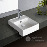 Fienza 2041B Helen Junior Semi Recessed 1 Tap Hole Ceramic Basin White - Basins