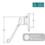 Fienza 211101D Stella Care Chrome Wall Mixer - Accessible Taps