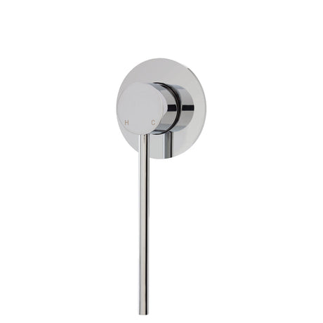 Fienza 213101D-2 Isabella Care Chrome Wall Basin Mixer With Round Plate - Accessible Taps