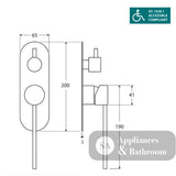 Fienza 213102D Isabella Care Chrome Wall Basin Diverter Mixer - Accessible Taps