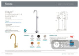 Fienza 213112CO-LF Kaya Floor Mounted Bath Mixer Brushed Copper - Bath Fillers