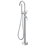Fienza 213113 Kaya Floor Mounted Bath Mixer With Hand Shower Chrome - Bath Fillers