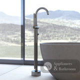 Fienza 213113GM Kaya Floor Mounted Bath Mixer With Hand Shower Gun Metal - Bath Fillers