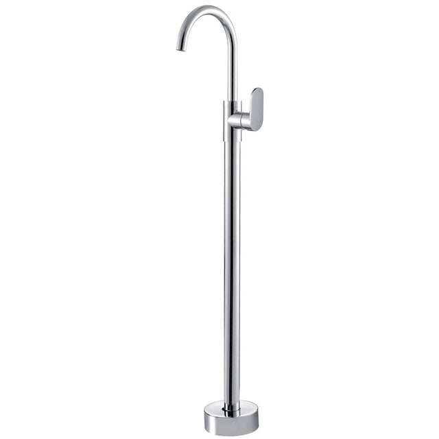 Fienza 221112BN-LF Empire Slim Floor Mounted Basin/Bath Mixer Lead Free Brushed Nickel - Bath Fillers