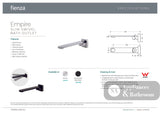 Fienza 221116 Empire Slim Swivel Bath Outlet Chrome - Wall Spouts