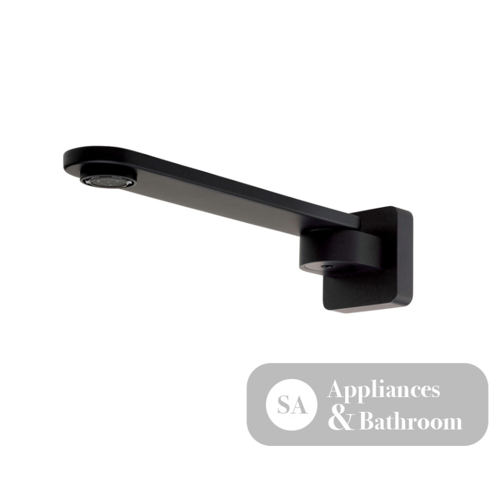 Fienza 221116B Empire Slim Swivel Bath Outlet Matte Black - Wall Spouts