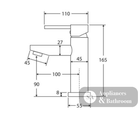 Fienza 225103-LF Isabella Basin Mixer Chrome - Basin Mixers