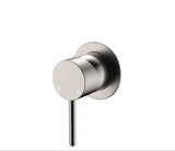 Fienza 228101BN-LF Kaya Small Round Plate Wall Mixer - Brushed Nickel - Wall Mixer