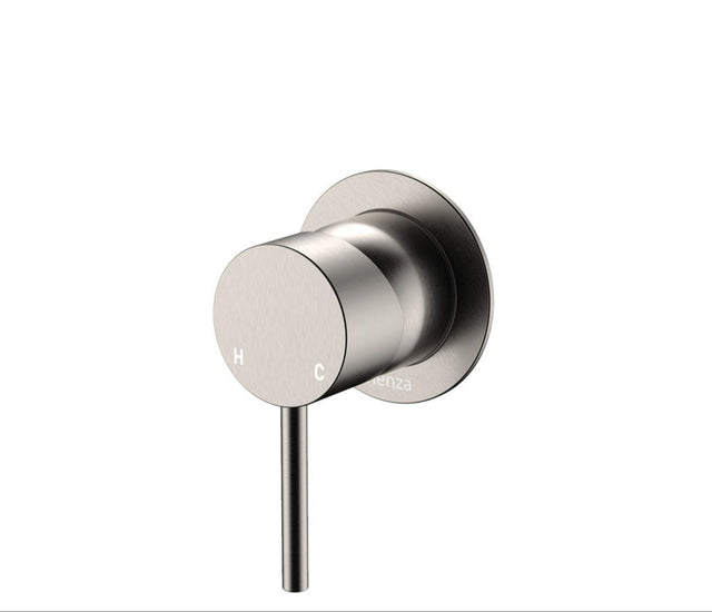 Fienza 228101BN-LF Kaya Small Round Plate Wall Mixer - Brushed Nickel - Wall Mixer