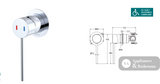 Fienza 228101D-LF Kaya Small Round Plate Wall Mixer 1428.1:2021 - Chrome - Wall Mixer