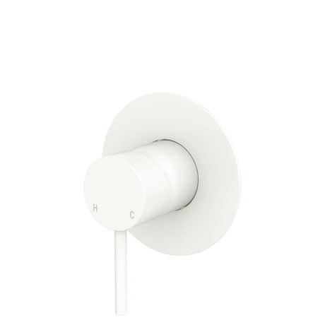 Fienza 228101MW-3 Kaya Large Round Plate Wall Mixer Matte White - Wall Mixers