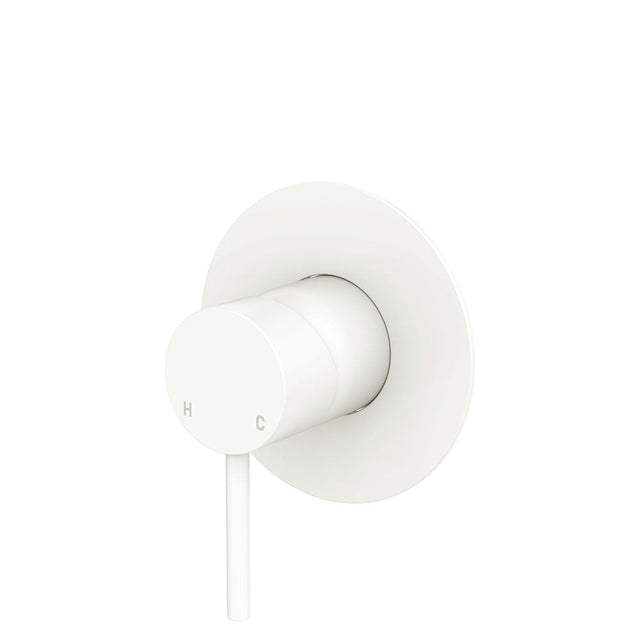Fienza 228101MW-3 Kaya Large Round Plate Wall Mixer Matte White - Wall Mixers