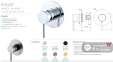 Fienza 228101MW-3 Kaya Large Round Plate Wall Mixer Matte White - Wall Mixers
