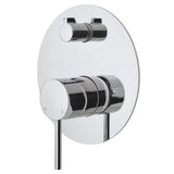 Fienza 228102-LF Kaya Large Round Plate Wall Diverter Mixer Lead Free Chrome - Wall Mixer Diverter