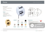 Fienza 228102BN-LF Kaya Large Round Plate Wall Diverter Mixer Lead Free Brushed Nickel - Wall Mixer Diverter