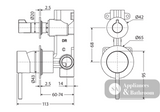 Fienza 228102CO-4-LF Kaya Wall Diverter Mixer Small Round Plates Brushed Copper - Wall Mixer Diverter