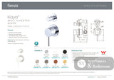Fienza 228102GM-4-LF Kaya Small Round Plate Wall Diverter Mixer Gunmetal Grey - Wall Mixer Diverter