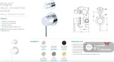 Fienza 228102MW-4 Kaya Small Round Plate Wall Diverter Mixer Matte White - Wall Mixers