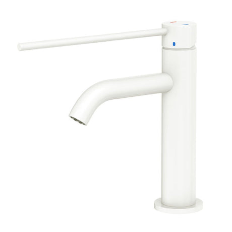 Fienza 228103DMW-LF Kaya Care Basin Mixer Matte White - Mixer Taps Care and Assisted Living