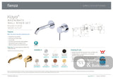 Fienza 228104B-LF Kaya Wall Basin/Bath Mixer Set Matte Black Round Plates 160mm Outlet - Bathroom Wall Mixers