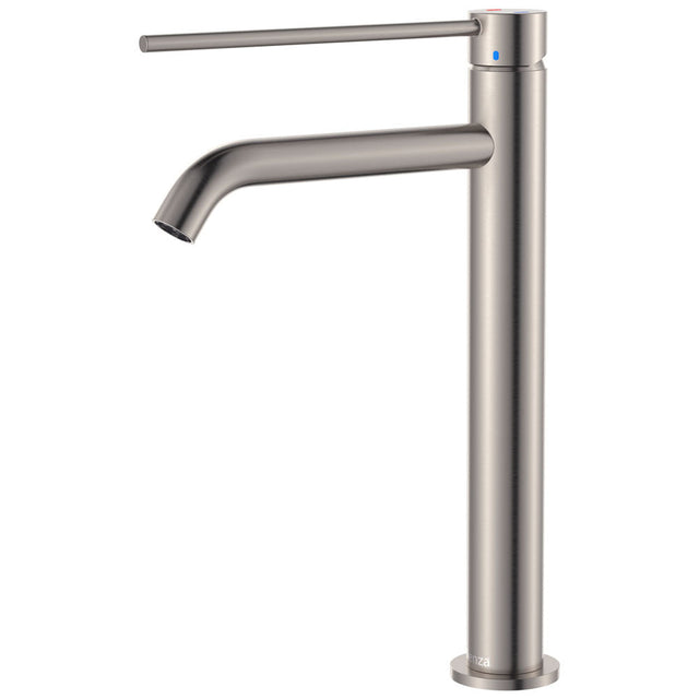 Fienza 228107DB-LF Kaya Care Tall Basin Mixer Brushed Nickel - Mixer Taps Care and Assisted Living