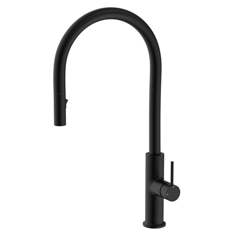 Fienza Kaya Pull Out Sink Mixer Matte Black 228108B Kitchen Taps