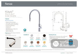 Fienza 228108CO-LF Kaya Pull Out Sink Mixer Brushed Copper - Kitchen Mixer Taps