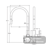 Fienza Kaya Pull Out Sink Mixer Gun Metal 228108Gm Kitchen Taps