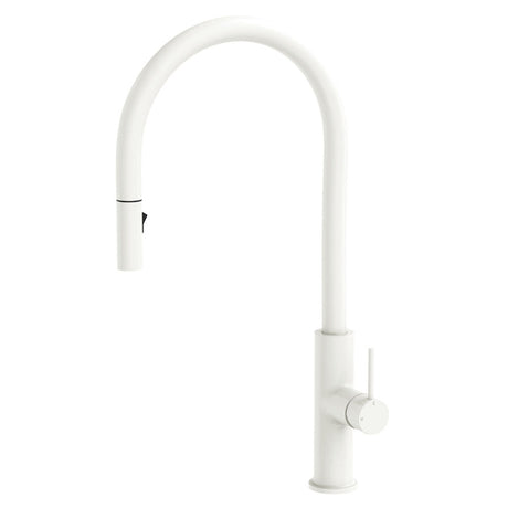 Fienza 228108MW-LF Kaya Pull Out Sink Mixer Matte White - Kitchen Mixer Taps