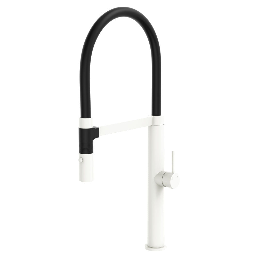Fienza 228109MW-LF Kaya Pull Down Mixed Sink Mixer Matte White - Kitchen Mixer Taps
