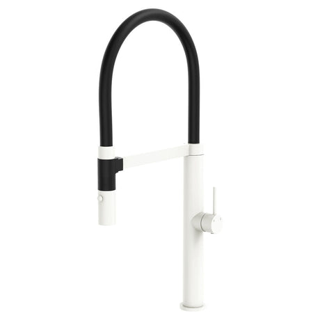 Fienza 228109MW-LF Kaya Pull Down Mixed Sink Mixer Matte White - Kitchen Mixer Taps