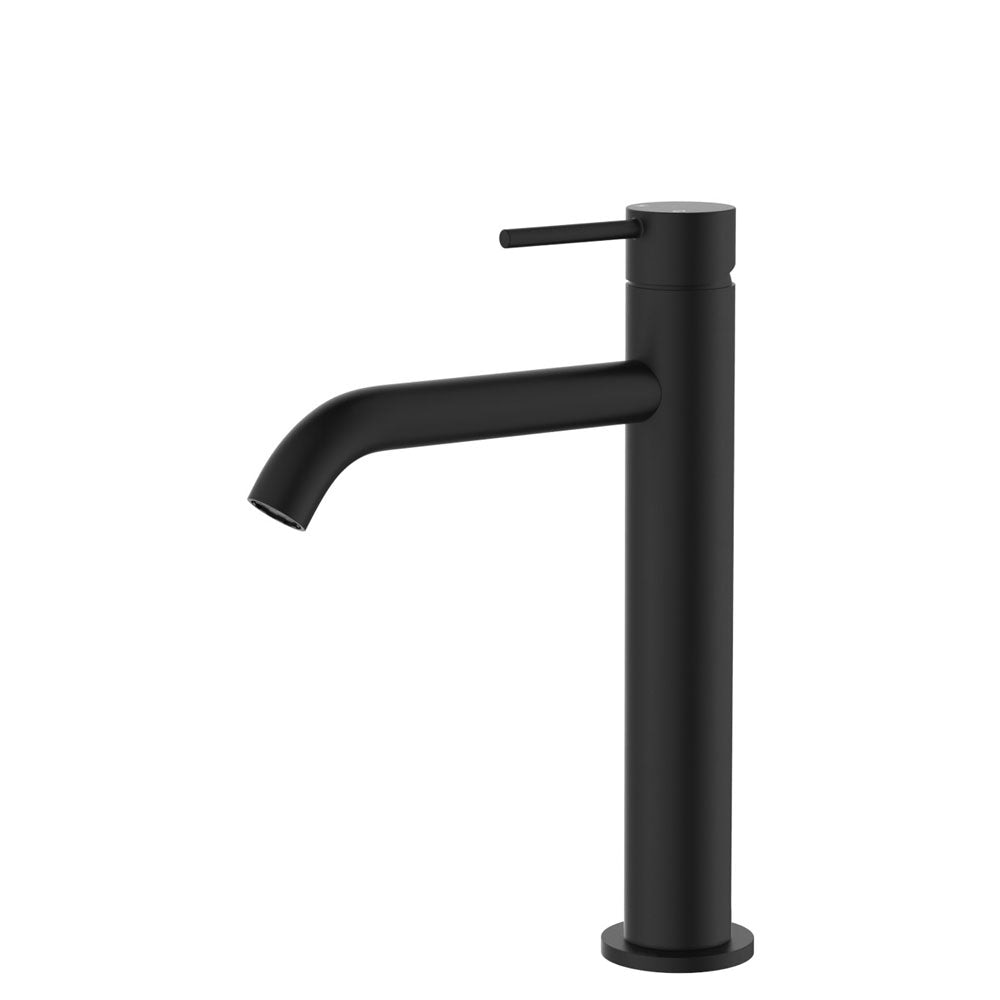 Fienza 228110B-LF Kaya Basin Medium Mixer Matte Black - Basin Mixers