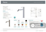 Fienza 228110GM-LF Kaya Basin Medium Mixer Gun Metal - Basin Mixers