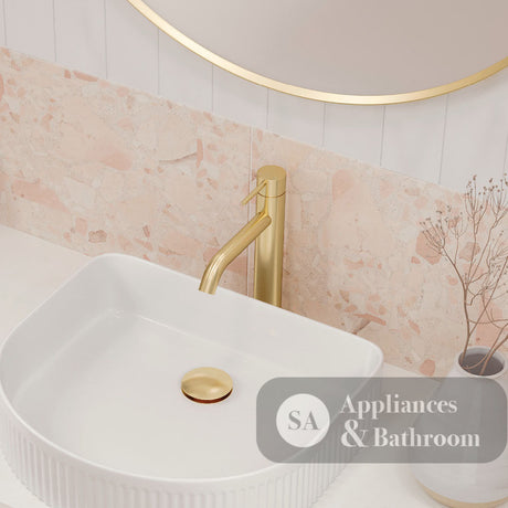 Fienza 228110UB-LF Kaya Basin Medium Mixer Urban Brass - Basin Mixers