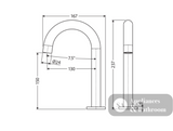 Fienza 228111B Kaya Hob-Mounted Fixed Bath / Basin Outlet Matte Black - Basin Mixers