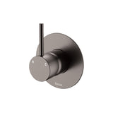 Fienza 228114GM-3-LF Kaya Up Wall Mixer Large Round Plate Gun Metal - Bathroom Wall Mixers