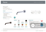 Fienza 228116GM-LF Kaya Bath / Basin Outlet 220mm Gunmetal Grey - Basin / Bath Spout