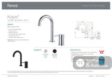 Fienza 228117-LF Kaya Hob Mounted Mixer Set Chrome - Basin Mixer