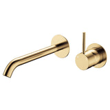 Fienza 228118UB-200-LF Kaya Up Basin/Bath Wall Mixer Set Round Plates 200mm Outlet Lead Free Urban Brass - Bathroom