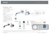 Fienza 228118UB-LF Kaya Up Basin/Bath Wall Mixer Set Round Plates 160mm Outlet Lead Free Urban Brass - Bathroom Wall
