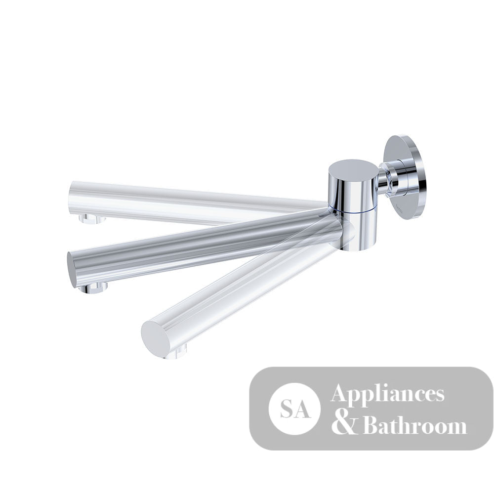Fienza 228125-LF Kaya Swivel Basin/Bath Outlet Chrome - Wall Spouts